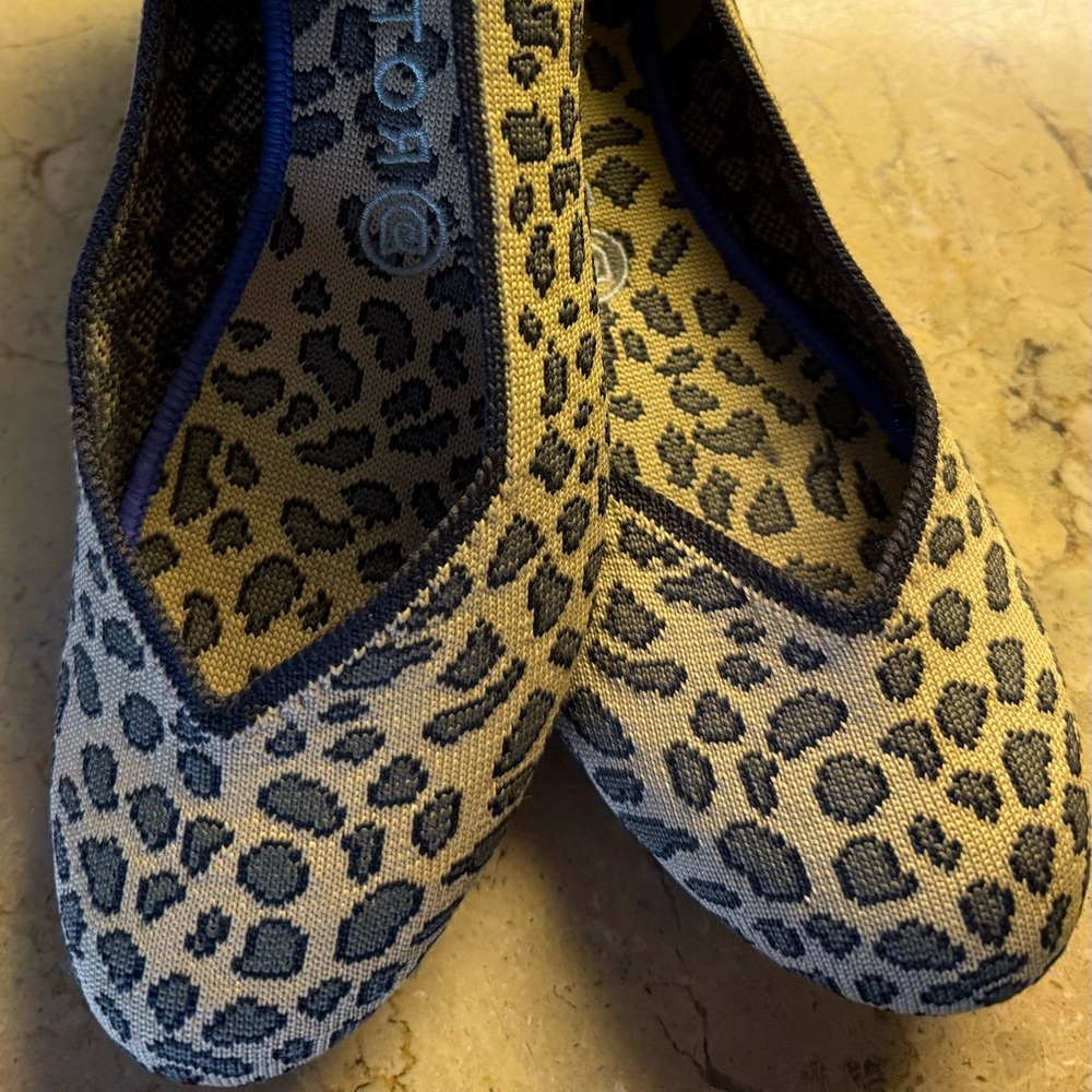 Rothy's Leopard Print Ballet Shoes